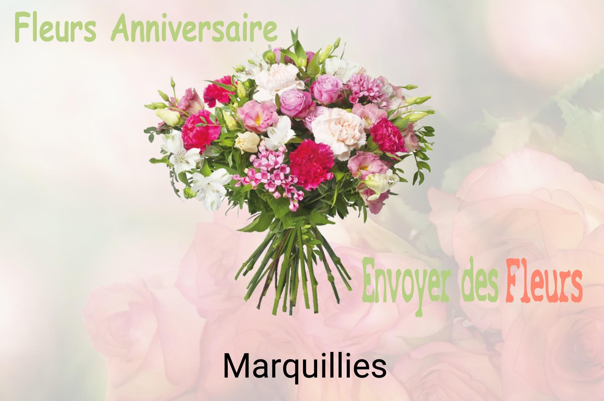 Bouquet de fleurs d’anniversaire livré à Marquillies